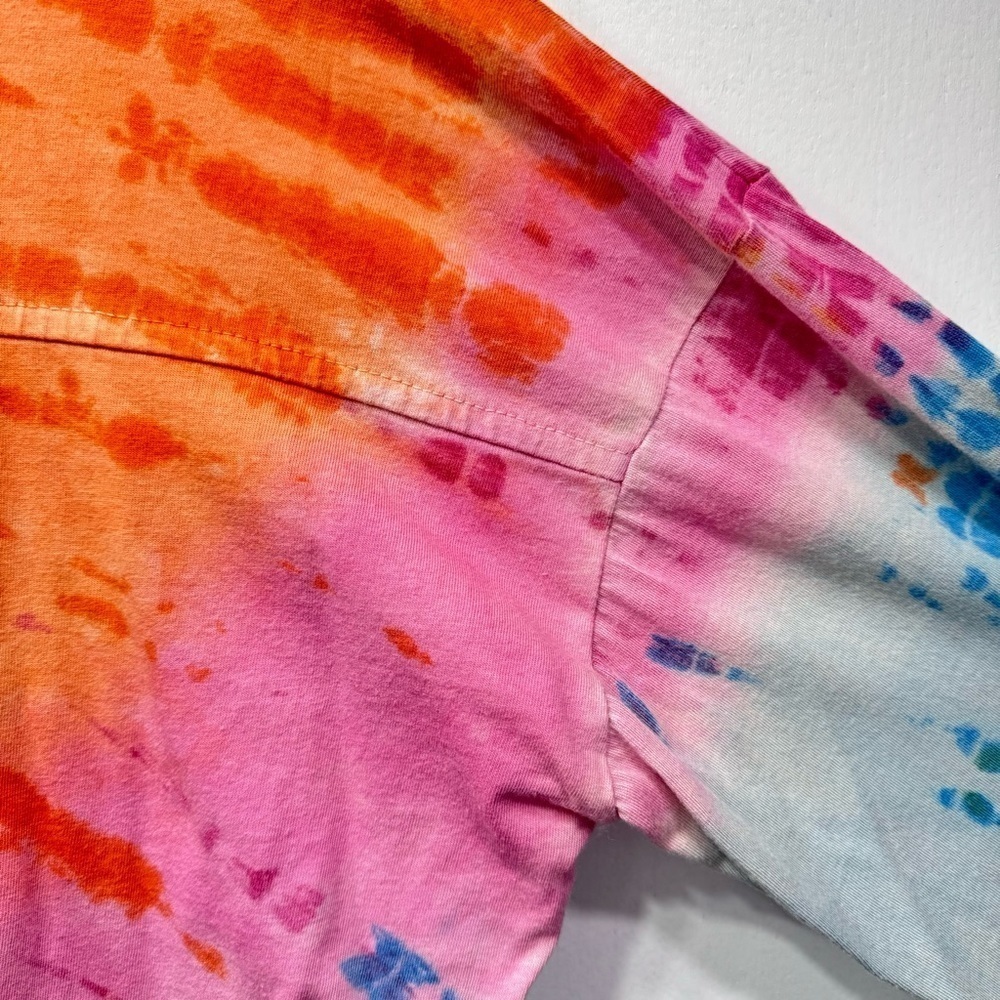 Urban Outfitters Anthropologie Y2K Rainbow Tie Dye Long Sleeve Top Size Small - Picture 10 of 12